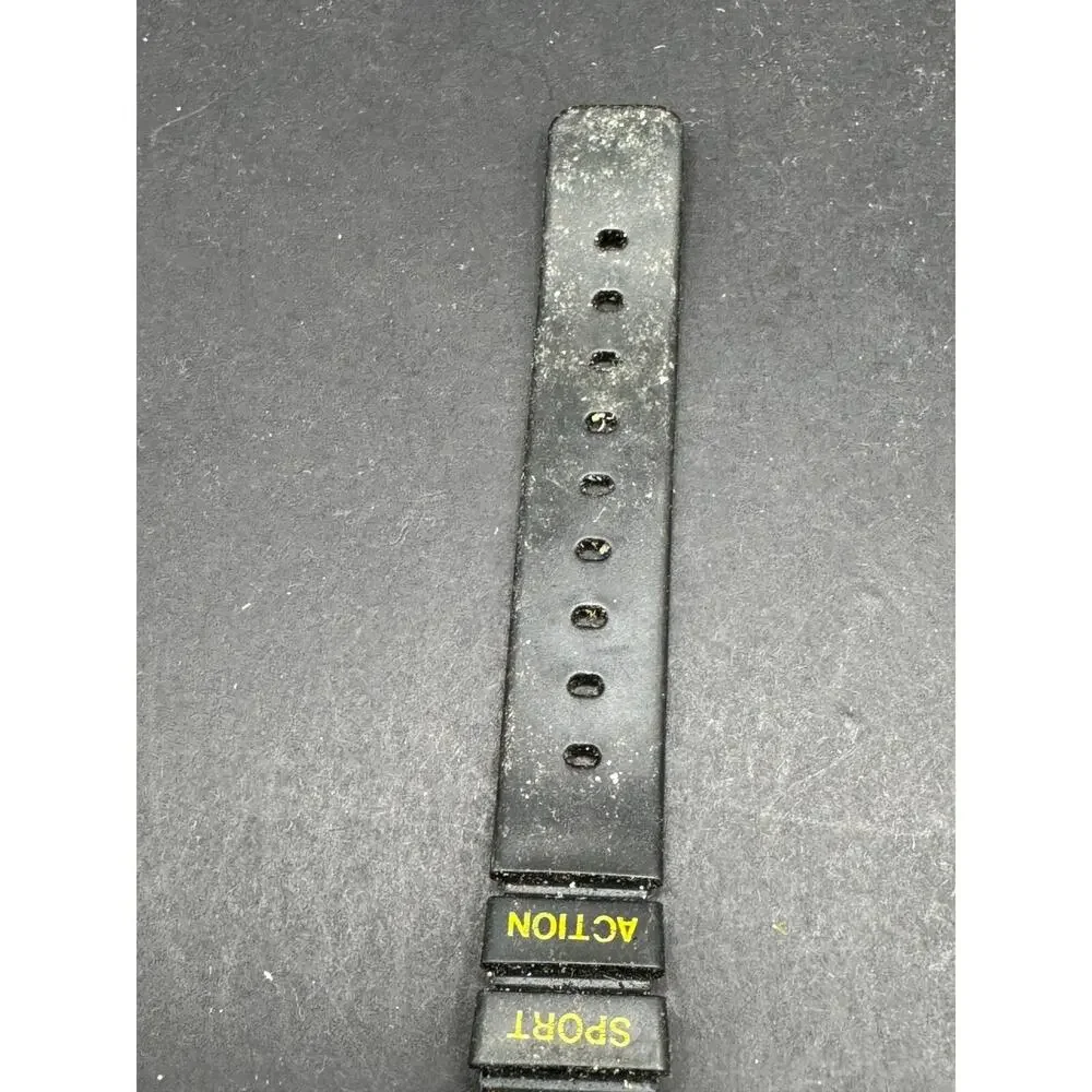 Vintage Rare Jordache Sport Racing Checkered Flag Bezel Digital Watch Black Band